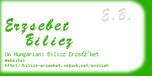 erzsebet bilicz business card